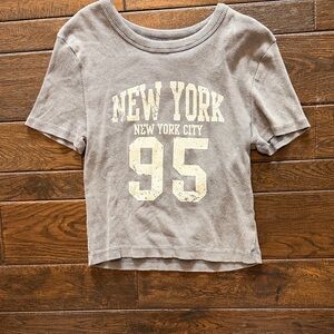 Gray New York Kids T-Shirt